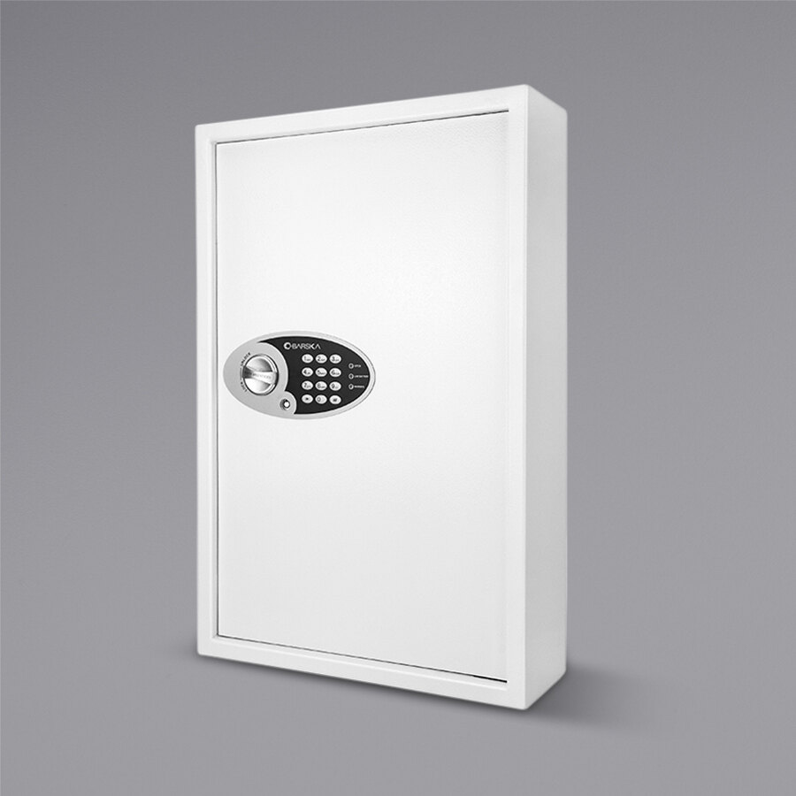 White BARSKA 144 Key Digital Wall Safe 