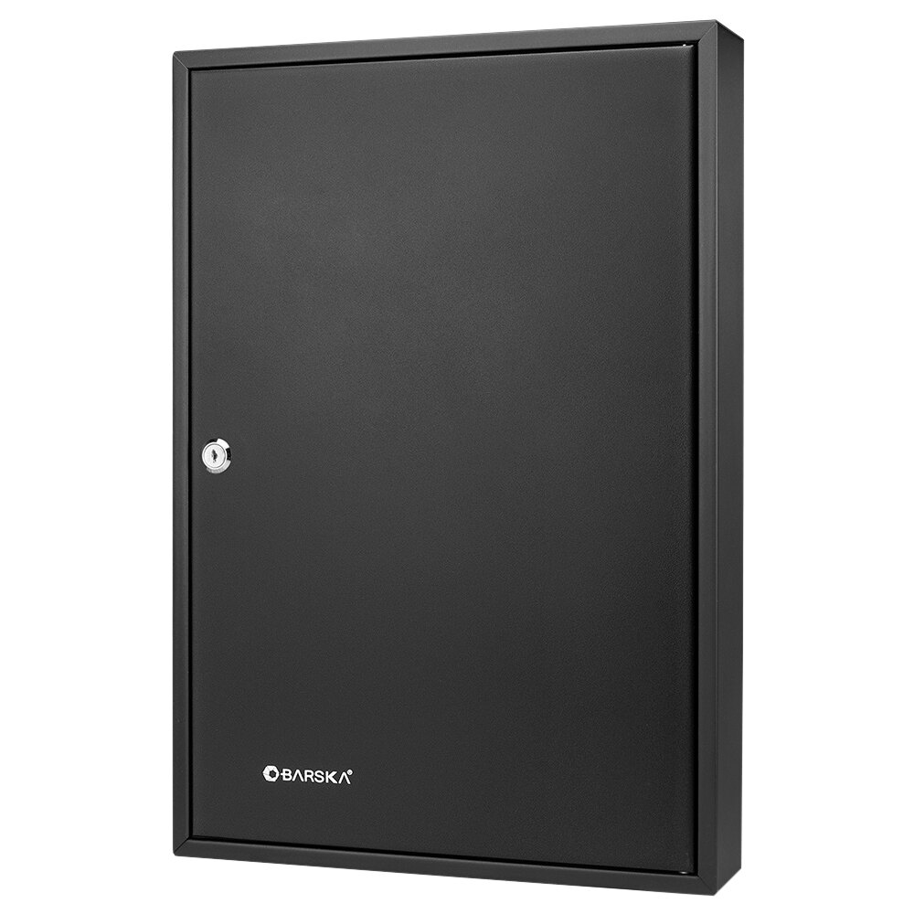 Barska CB12964 14 3/4" x 3" x 21 3/4" Black Steel 100-Key Cabinet with ...