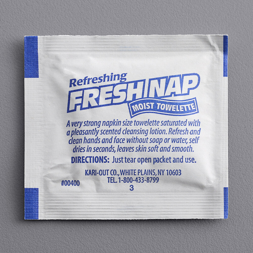 5 X 7 Lemon Scented Moist Towelette Wet Nap 1000 Case