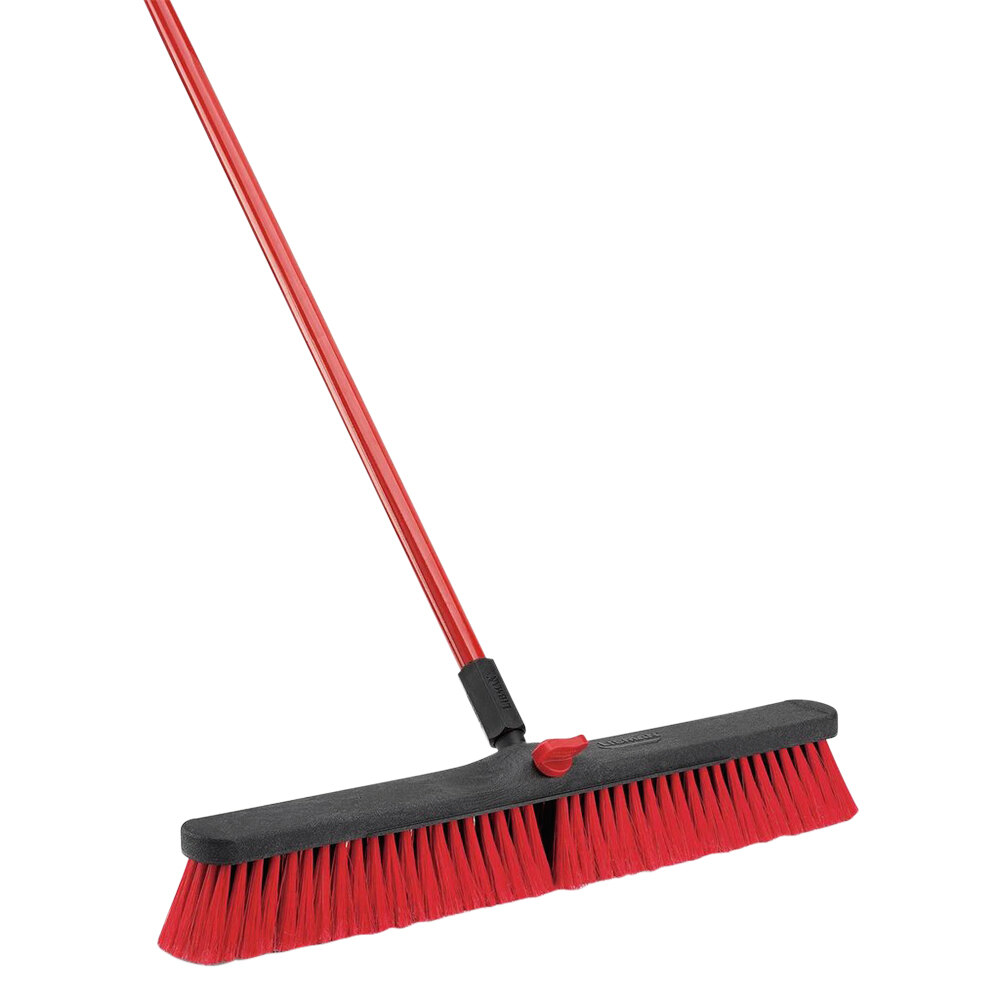 Libman 805 24" MultiSurface Push Broom with 60" Handle 4/Pack