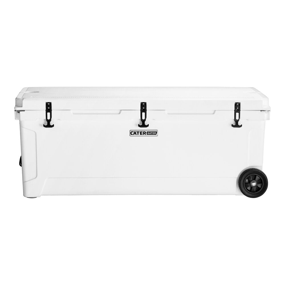 CaterGator CG100WH White 110 Qt. Rotomolded Extreme Outdoor Cooler