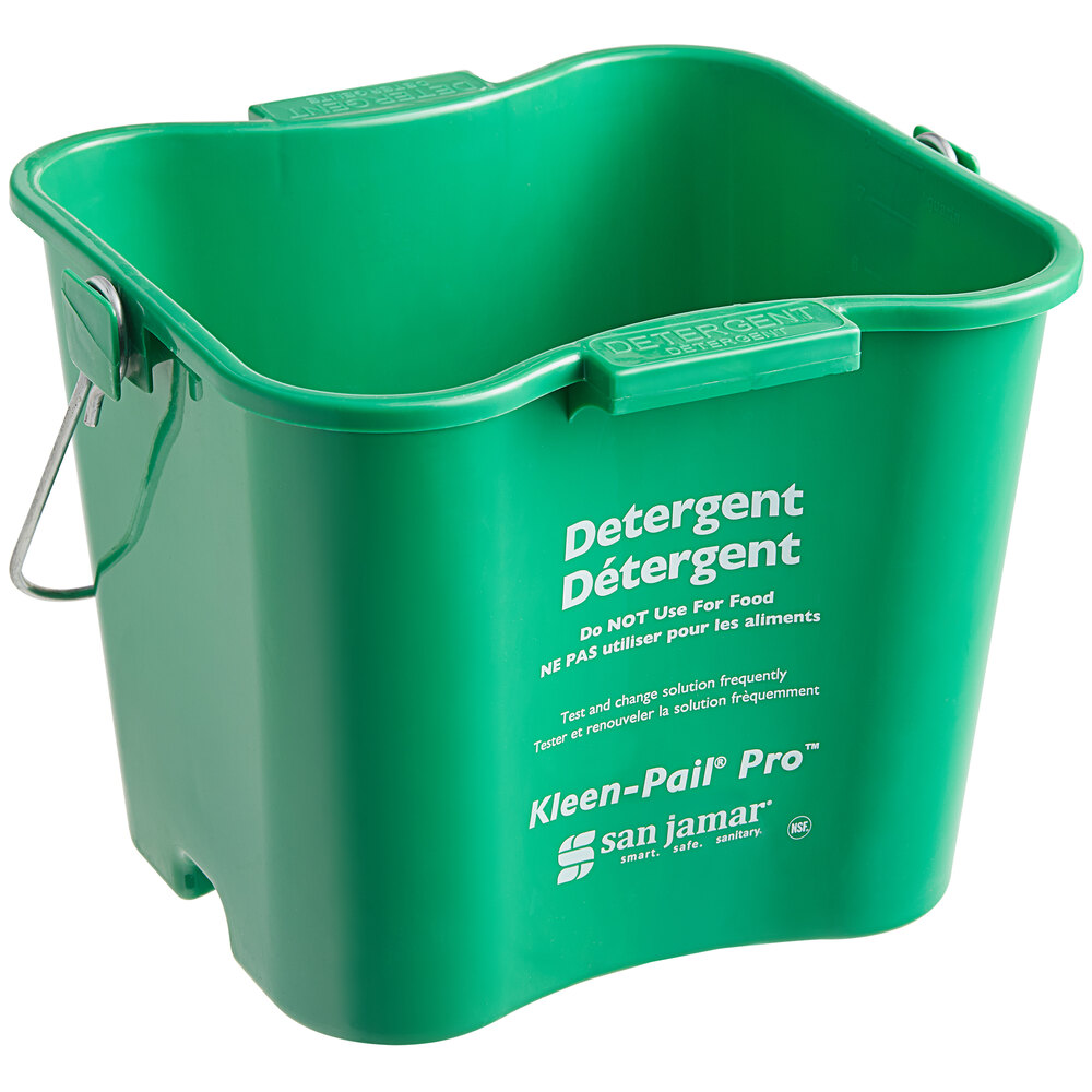 San Jamar KPP256GN 8 Qt. Green Cleaning KleenPail Pro Bucket