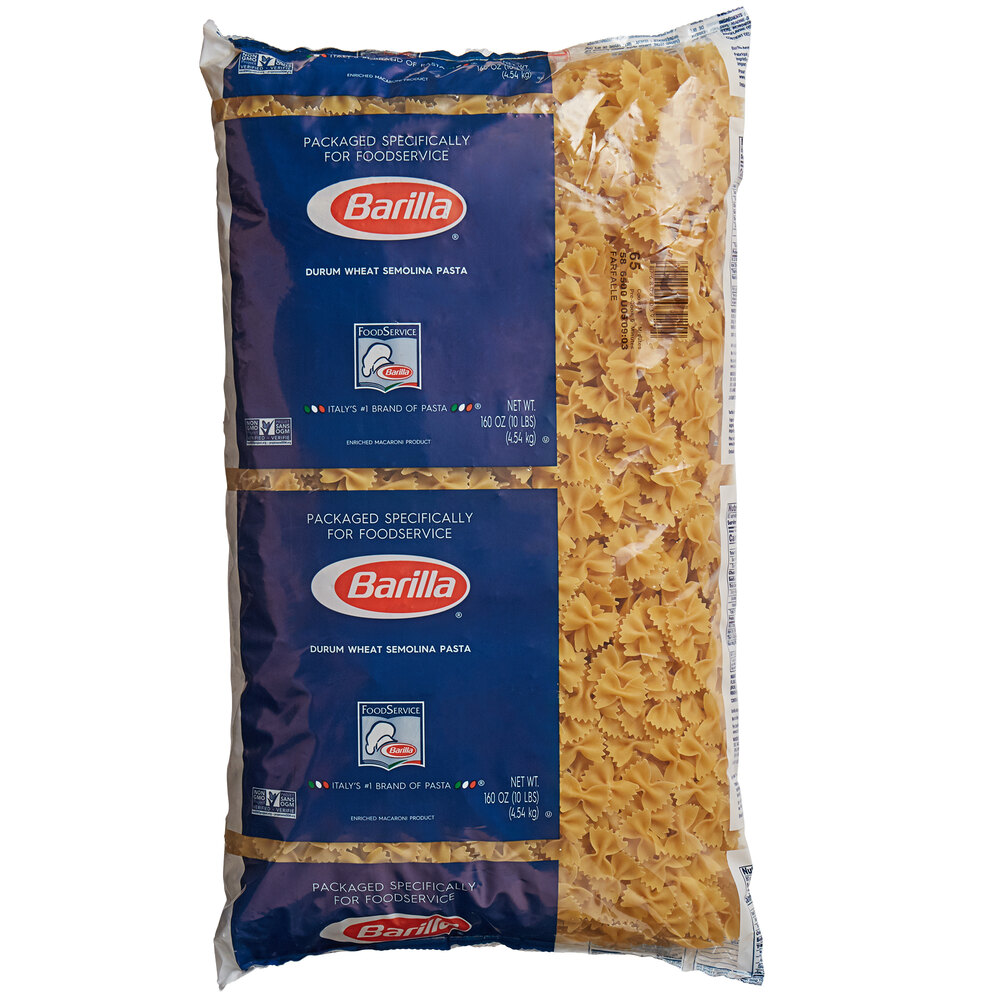 Barilla Farfalle (Bowtie) Pasta 20 lb. WebstaurantStore