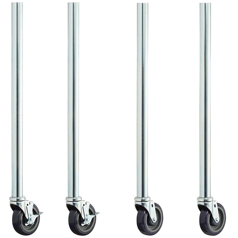 34" Galvanized Steel Legs with 5" Casters 4/Set