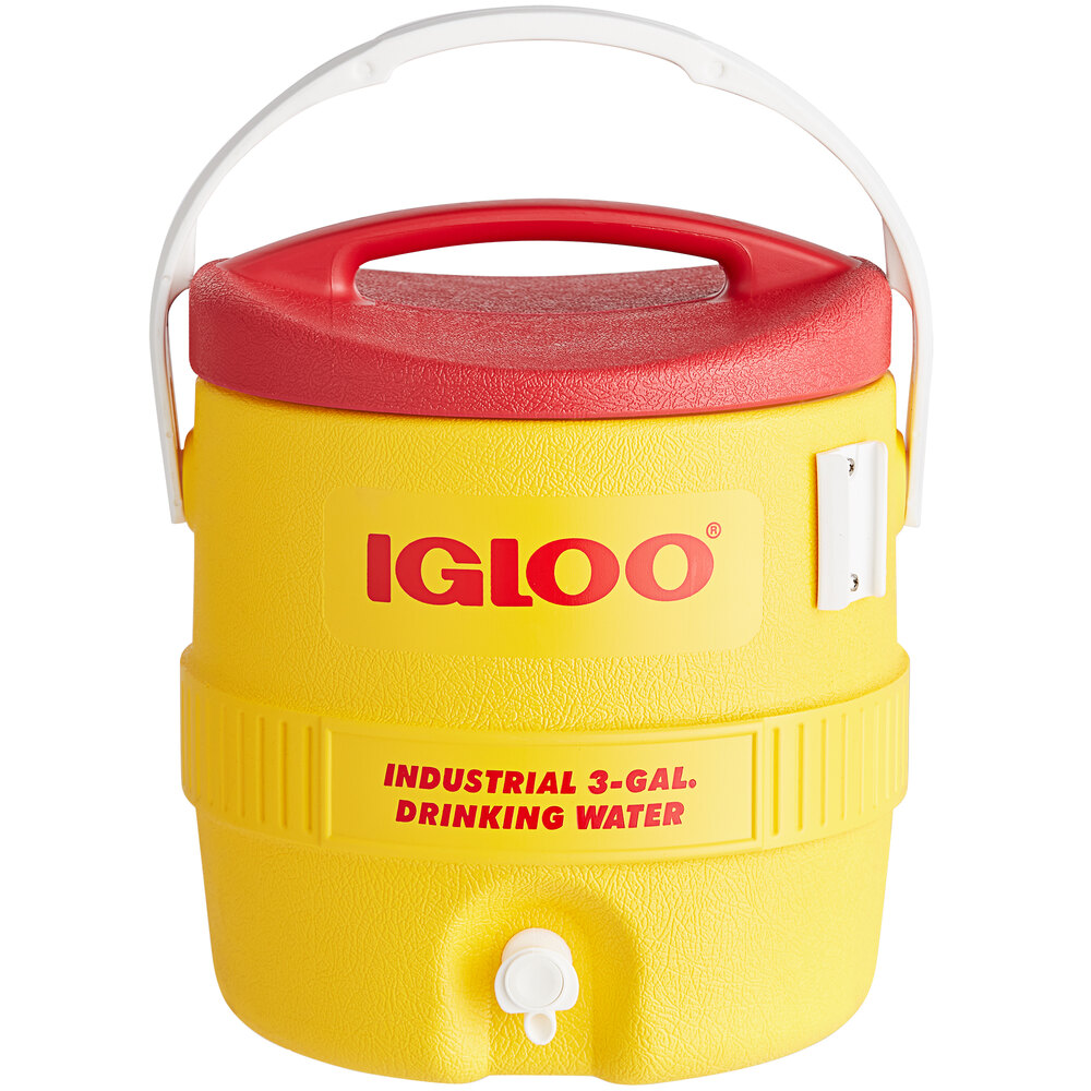 Igloo 431 3 Gallon Yellow Insulated Beverage Dispenser / Portable Water Cooler