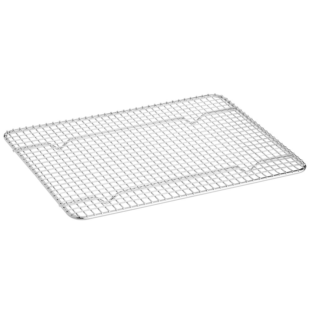 Choice 8 1/2 x 12 Chrome Plated Footed Wire Cooling Rack for Quarter Size Sheet Pan