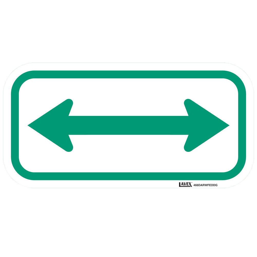 Lavex Two-Way Arrow Engineer-Grade Reflective Green Aluminum Sign - 12 ...