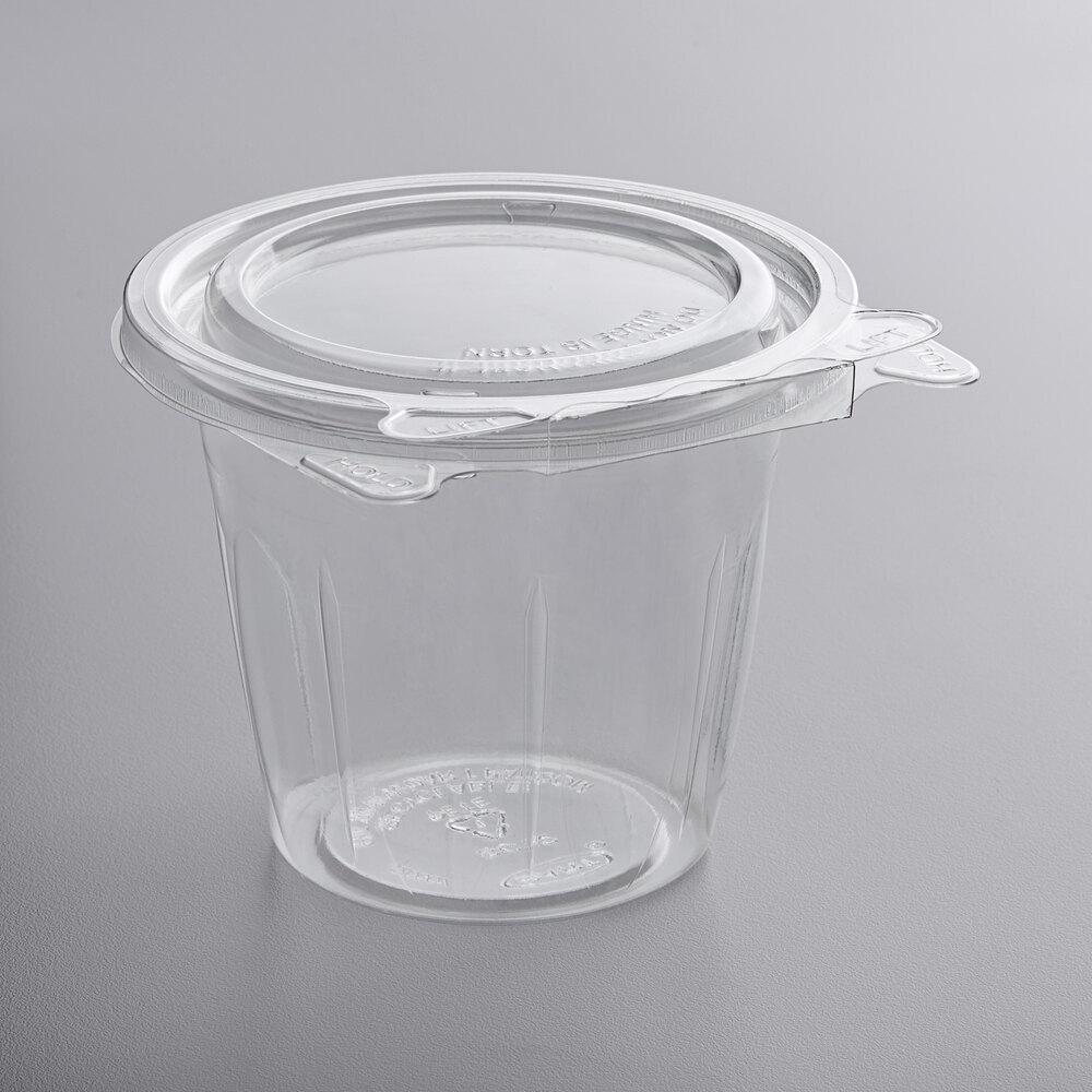 Dart SafeSeal 8 oz. Tamper-Resistant, Tamper-Evident Snack Cup with Flat Lid  - 272/Case - ePackageSupply