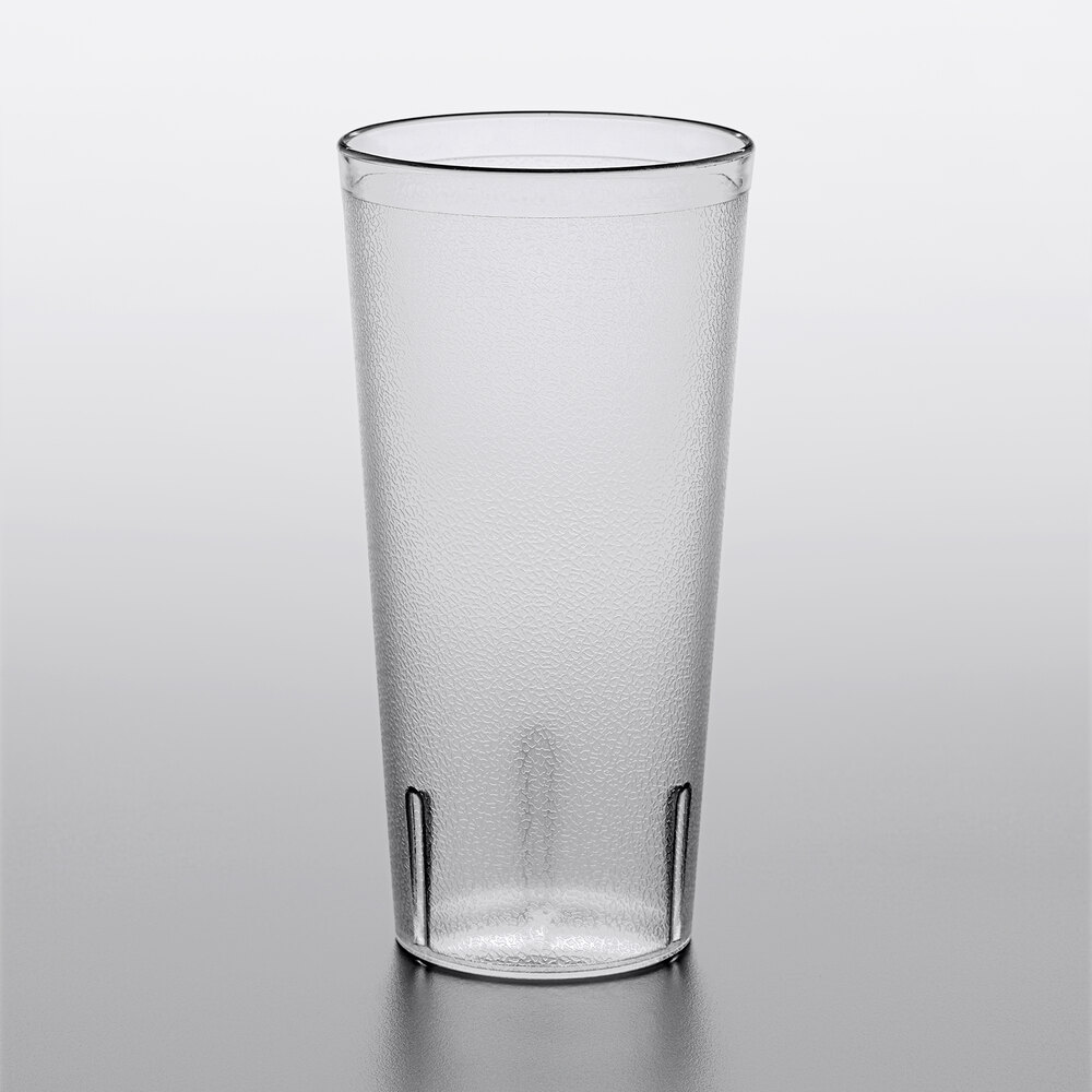 Choice 20 oz. Amber SAN Plastic Pebbled Tumbler - 12/Pack