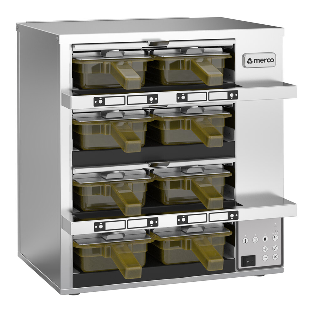 Horizontal Merco Unit Merco MHG42SAB1N MercoMax 4 Shelf / 8 Pan Dedicated Holding Bin Cabinet ...