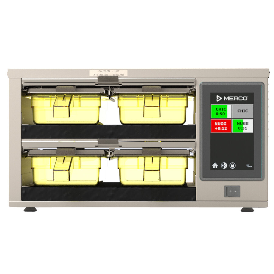 Merco MHG22SAT1W MercoMax 2 Shelf / 4 Pan Visual Holding Bin Cabinet ...