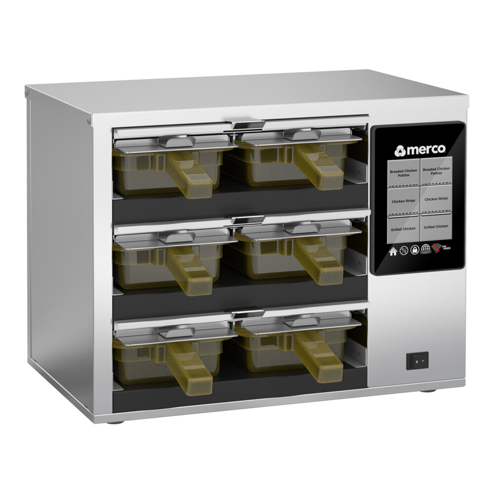 Horizontal Merco Unit Merco MHG32SAT2W MercoMax 3 Shelf / 6 Pan Dual-Sided Visual Holding Bin ...
