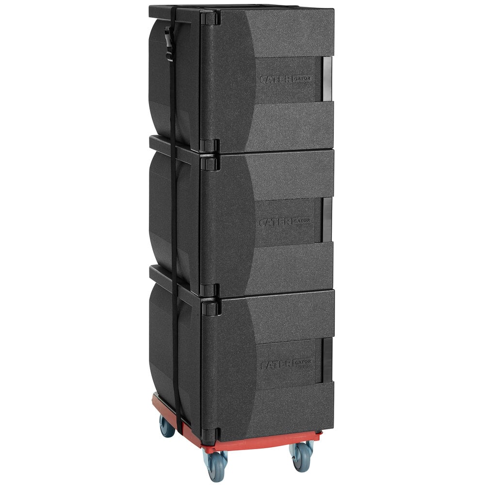 CaterGator Dash Black Insulated EPP Pan Carrier Kit with (3) 5 Full ...