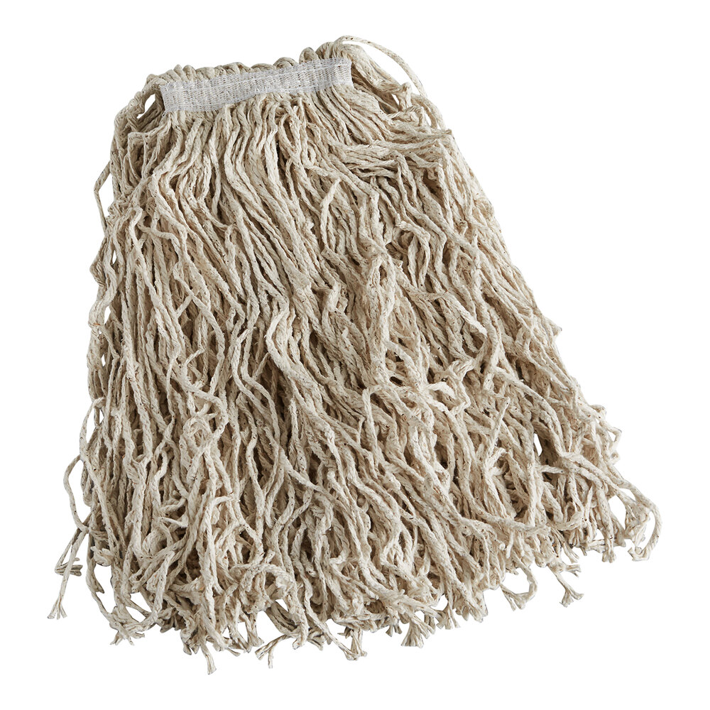 Rubbermaid Dura Pro FGF11800WH00 24 oz. #32 White Cotton Cut-End Wet Mop  Head with 1