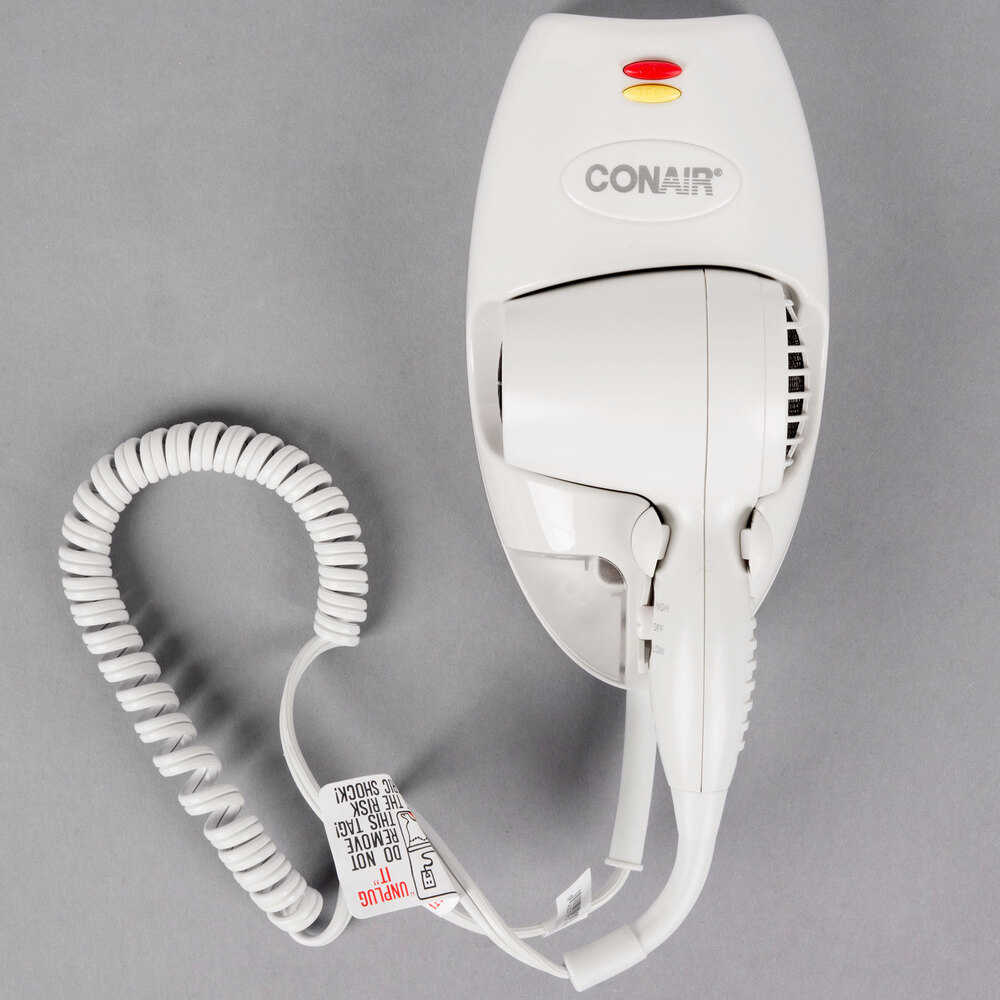 Conair 136W Mini Turbo White Wall Mount Direct Wire Hair ...