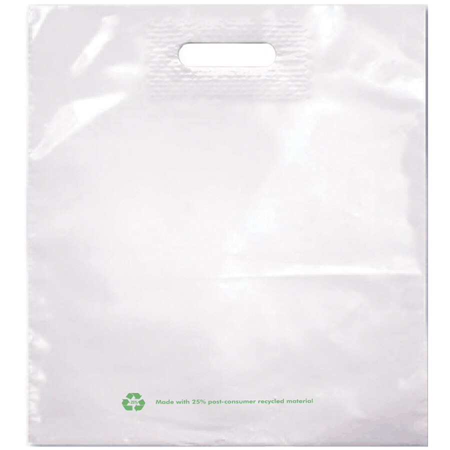 Retails 1.25 Mil Reusable Plastic Bag for Clothing Merchandise Bags with Die Cut Handle & No Gusset InfinitePack Clear Bags 9x12 LDPE Clear Handle Bag Tradeshow Pack of 100 Polybag Shopping 