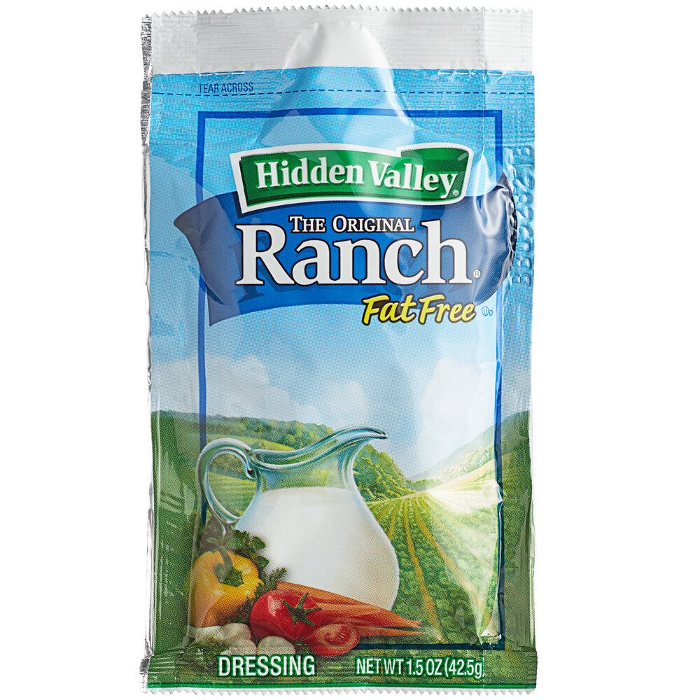 Hidden Valley Fat Free Ranch Dressing Packet 84/Case