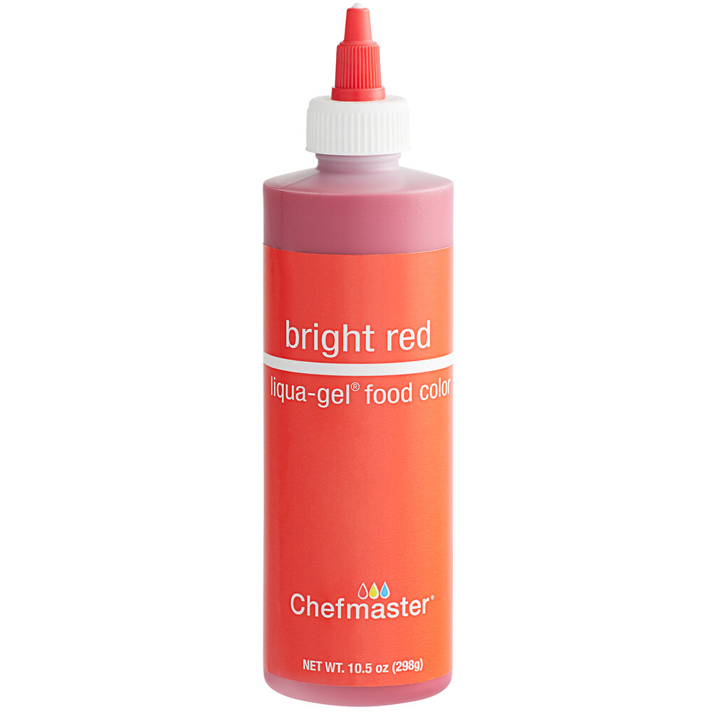 Chefmaster 10 5 Oz Bright Red Liqua Gel Food Coloring