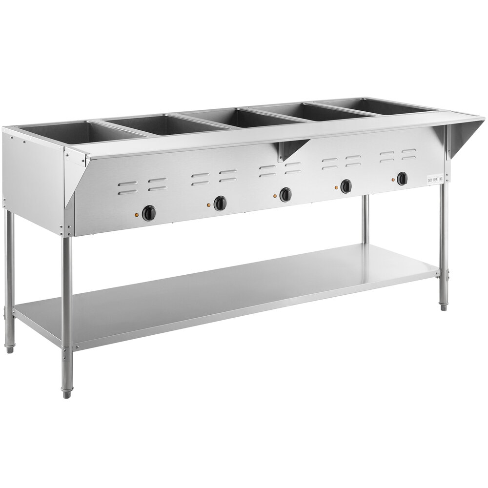 Klinger's All Stainless Steel 5 well Electric Steam Table Wet/Dry KTI SW-5H-240 