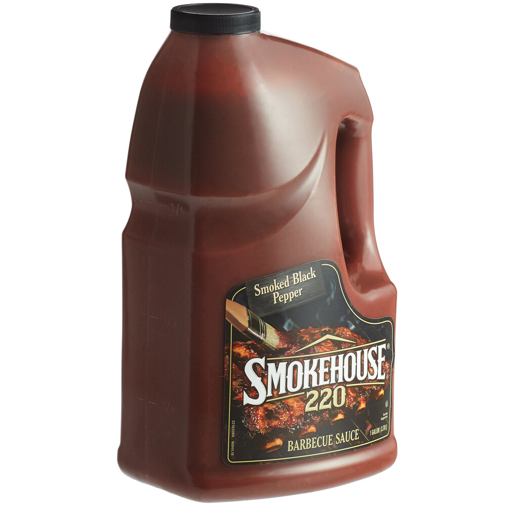 Smokehouse 220 1 Gallon Smoked Black Pepper BBQ Sauce