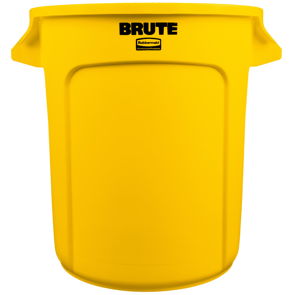Rubbermaid Commercial Brute Secchio Tondo 10 Galloni, Giallo, Per Rifiuti Pesanti