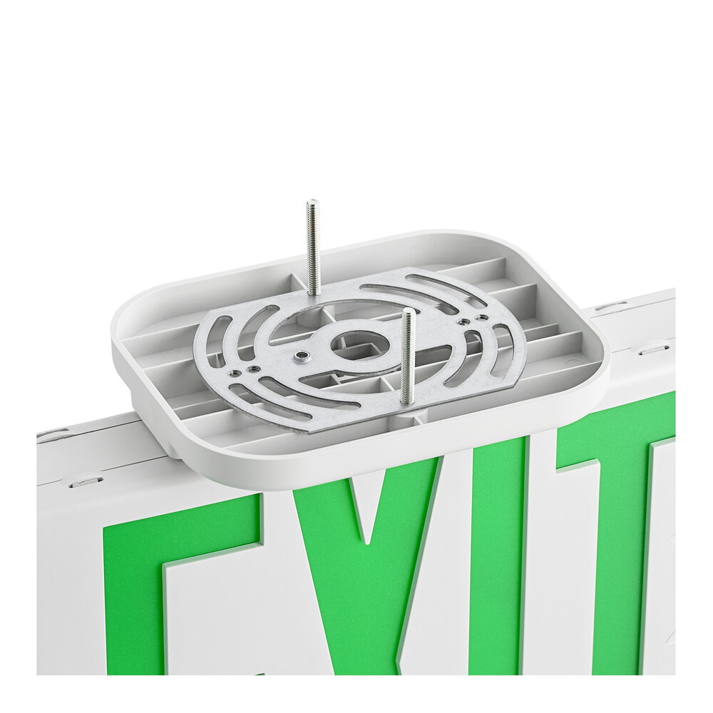 Red and Green LED Exit Sign with Adjustable Arrows and Ni-Cad