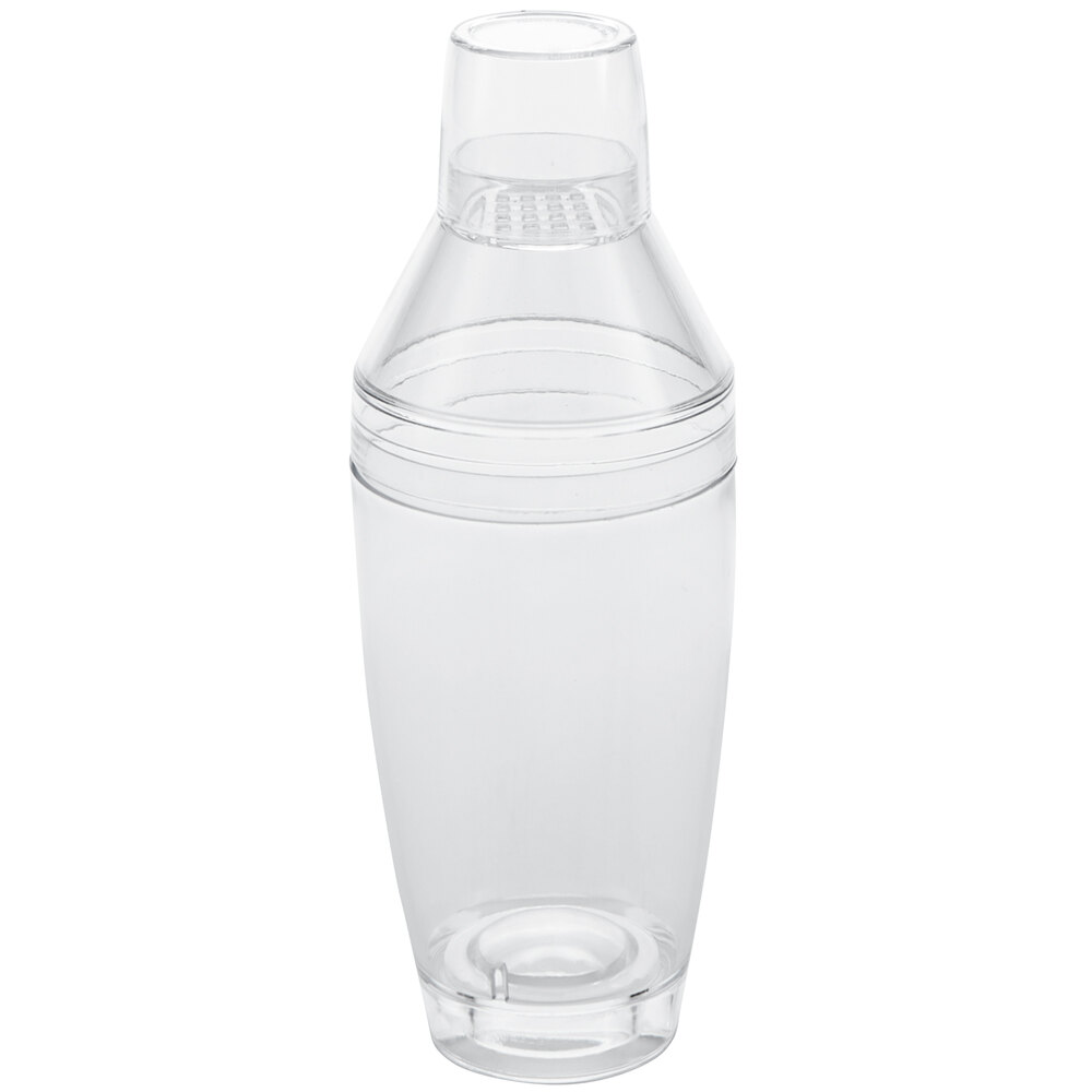 American Metalcraft PCS8 8 oz. Clear Plastic Cocktail Shaker