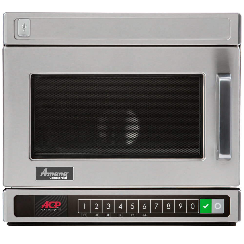 Amana HDC10Y15 Heavy-Duty Stainless Steel Compact Commercial Microwave