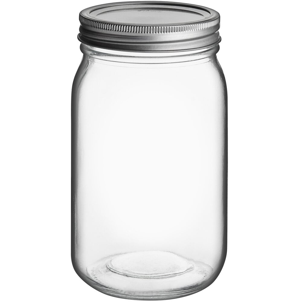 12 Pack 8oz Thick Glass Jars with Metal & Plastic Lids - Clear Round  Containers for Food Storage, Canning, Spices, Liquids - Dishwasher Safe