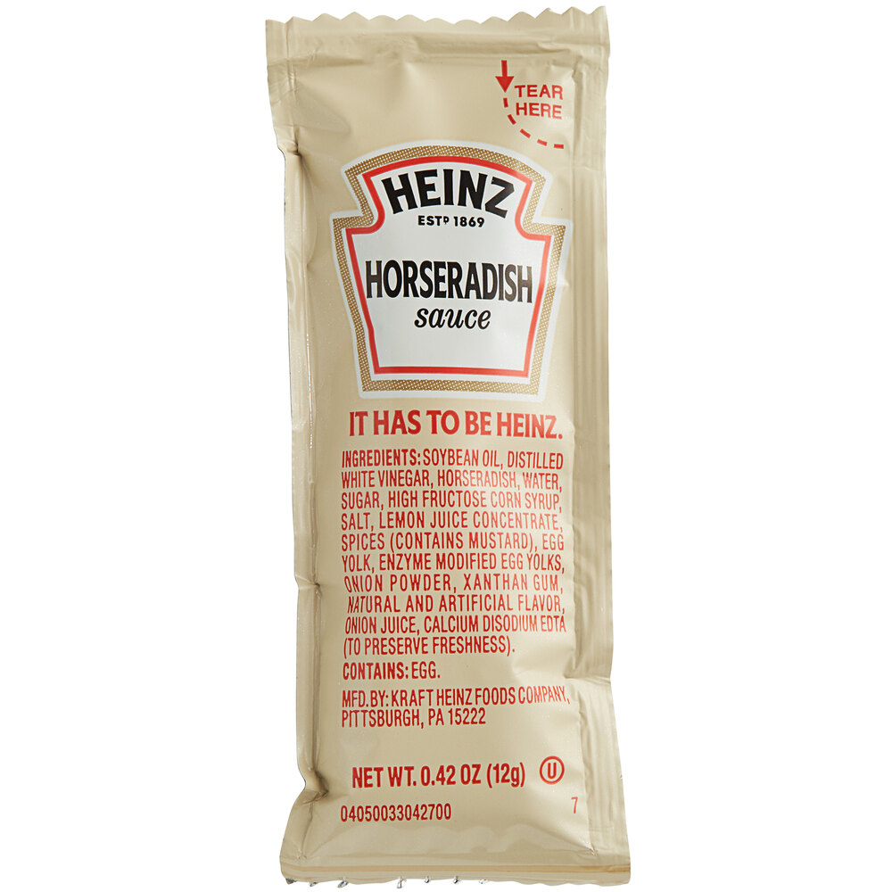 Heinz Horseradish Packets (12 Grams, 200/Case)