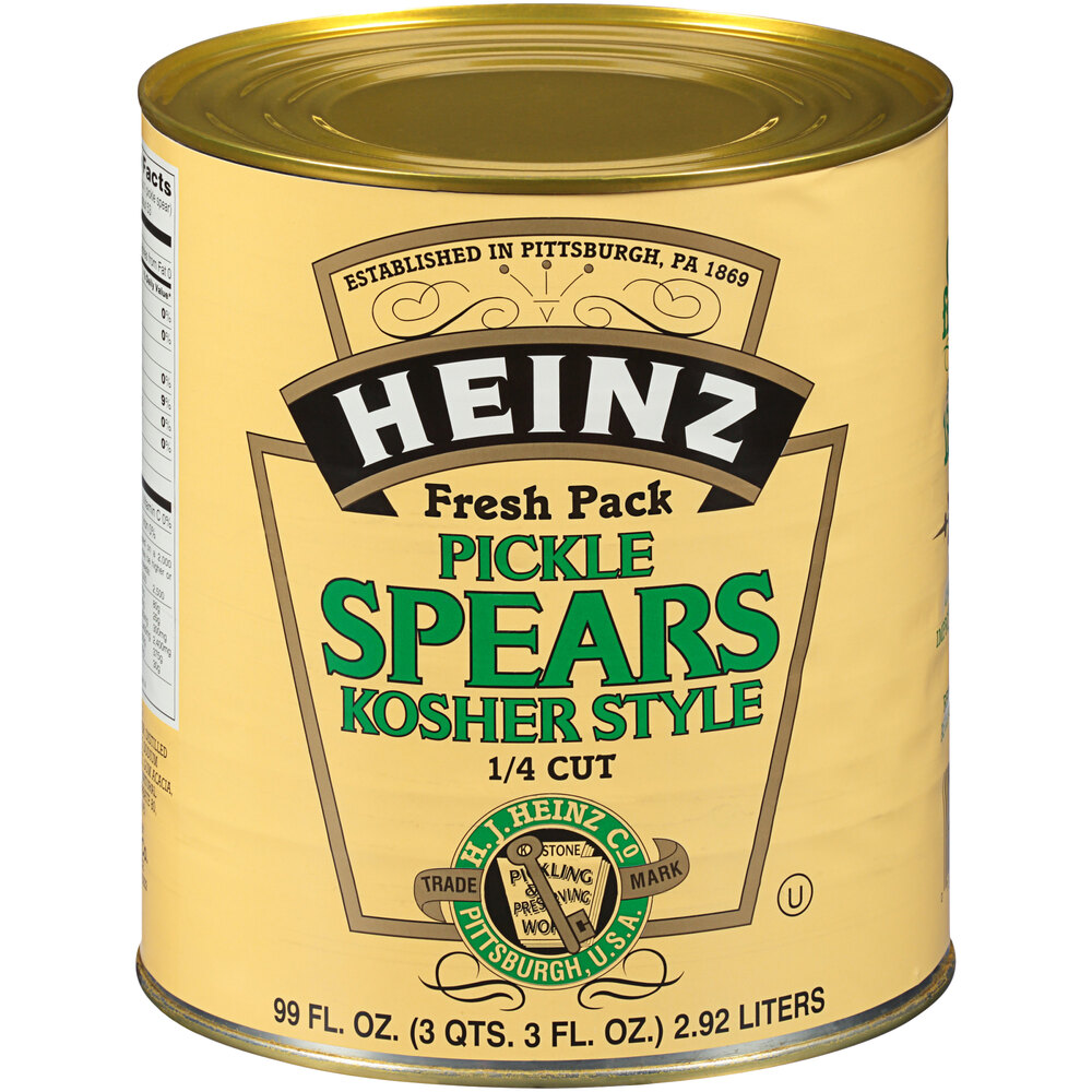 Heinz 10 Can Quarter Cut Pickle Spears 6/Case