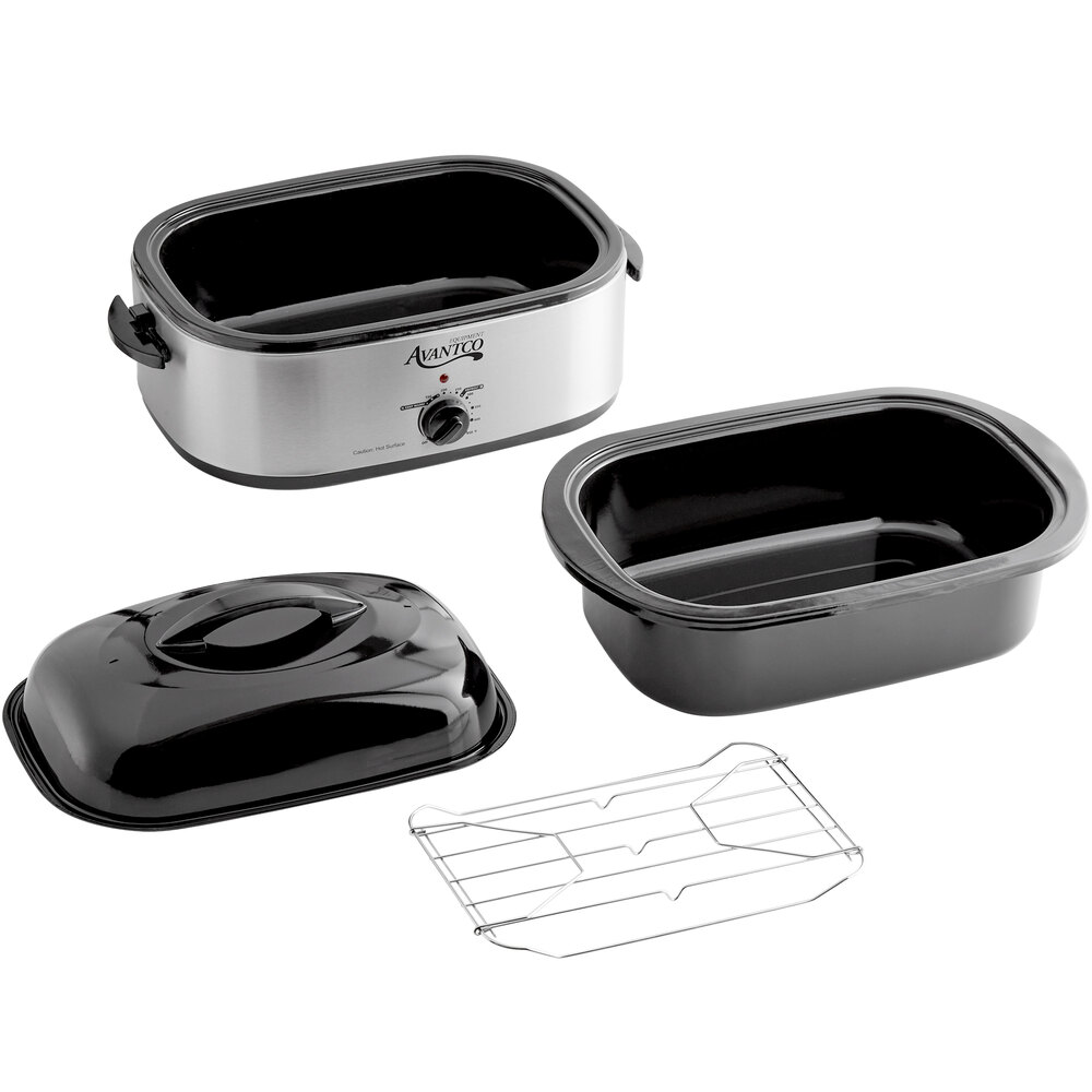 Avantco ACR18SS 18 Qt. Countertop Roaster Oven / Warmer 120V, 1450W