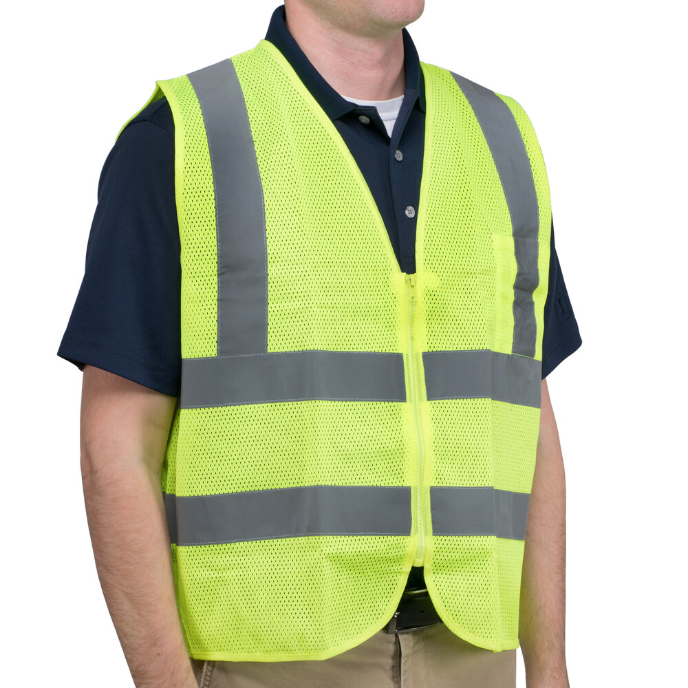 Cordova Customizable Lime Class 2 High Visibility Mesh Safety Vest - XL