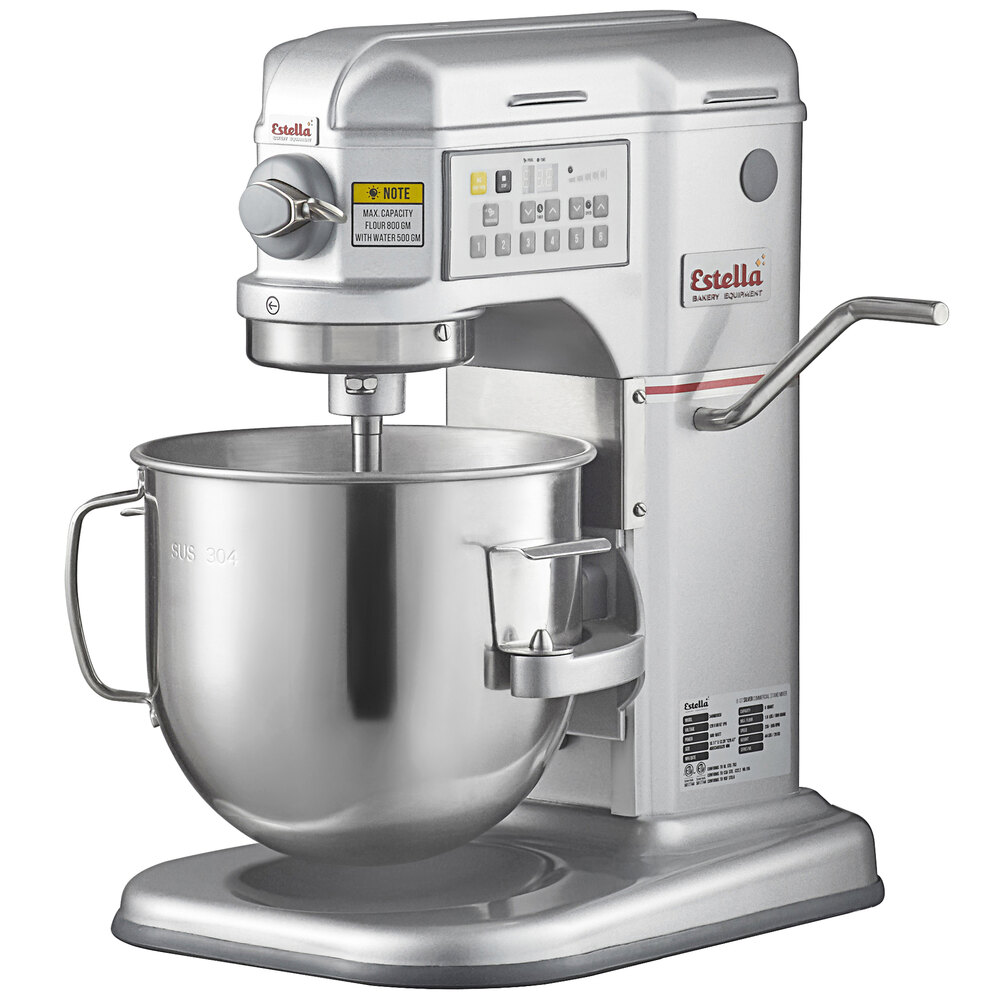 Estella EMIX8G Silver 8 Qt. Bowl Lift Programmable Commercial