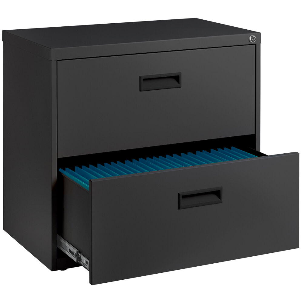 Hirsh Industries 20228 Space Solutions SOHO Charcoal TwoDrawer Lateral File with Arc