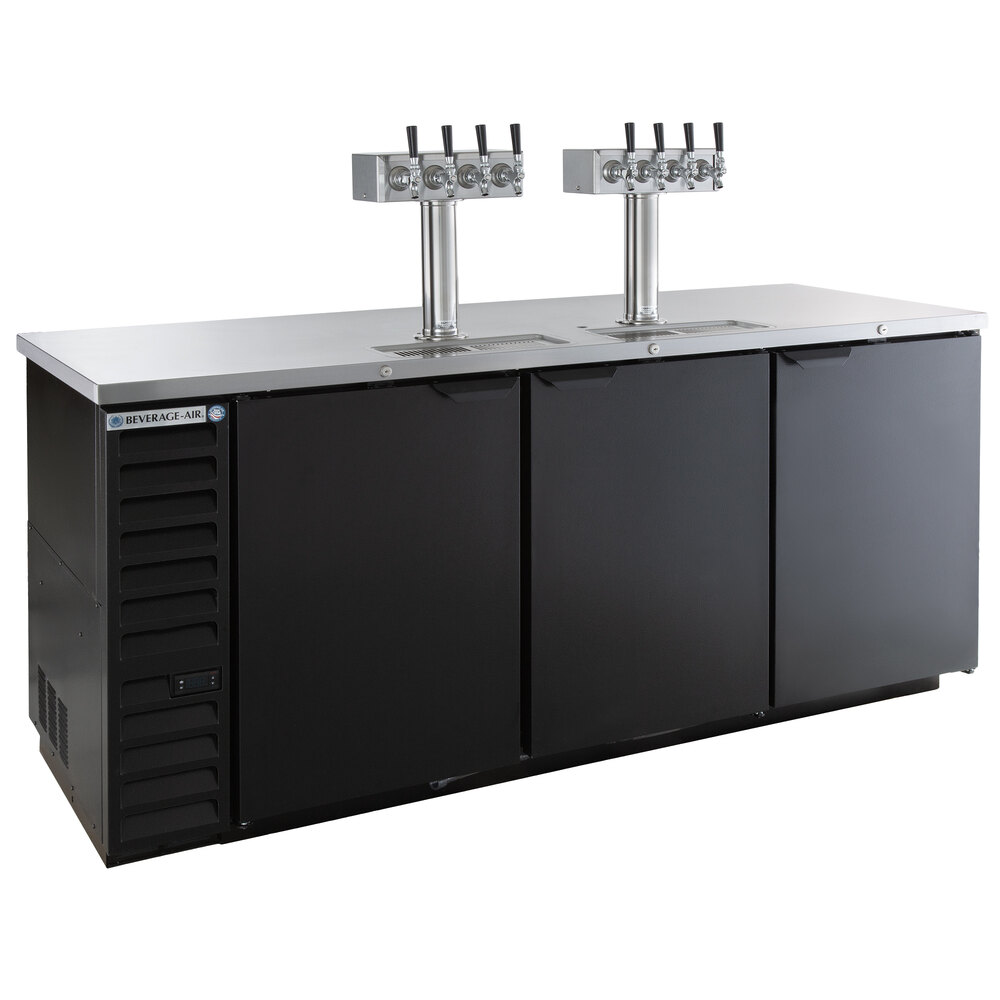 BeverageAir DD78HC1BALT144 (2) Four Tap Kegerator Beer Dispenser