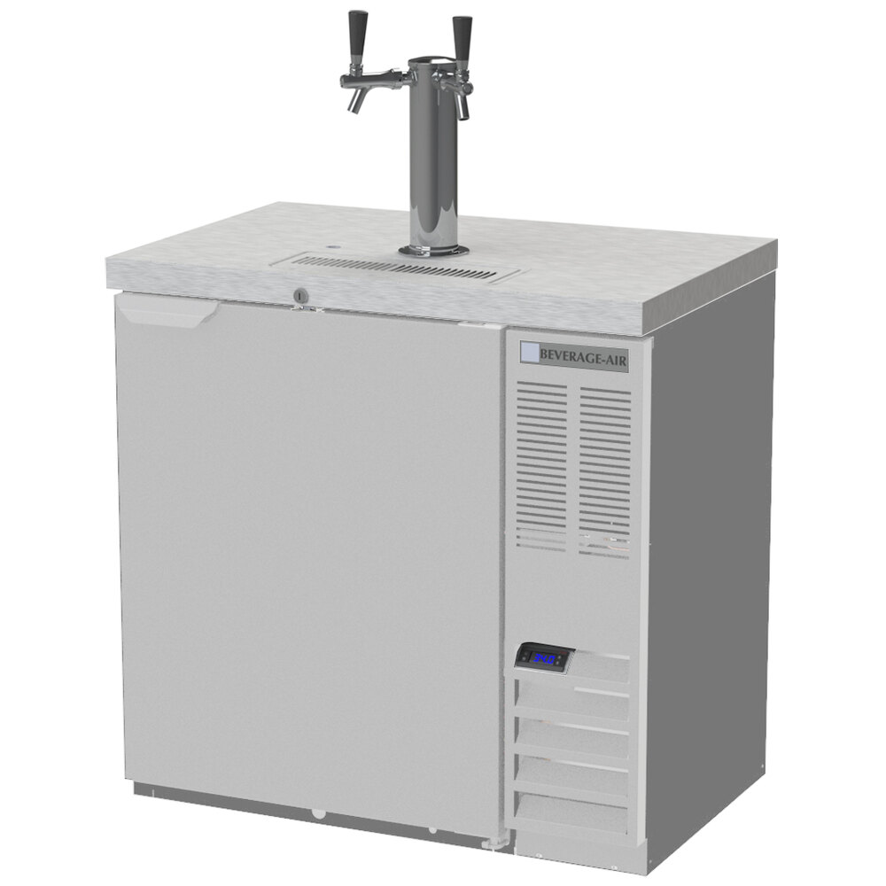 BeverageAir DD36HC1S138 Four Tap Kegerator Beer Dispenser with