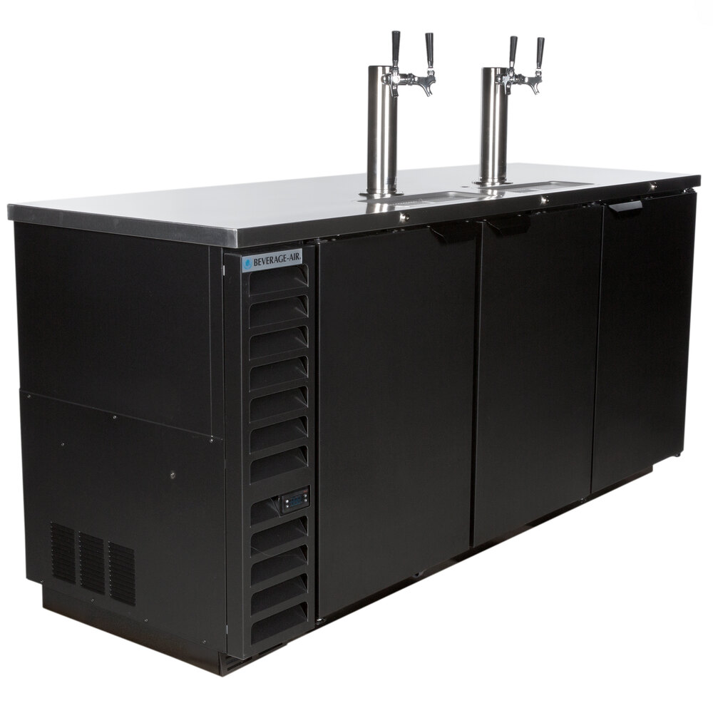 BeverageAir DD78HC1BALT (2) Double Tap Kegerator Beer Dispenser