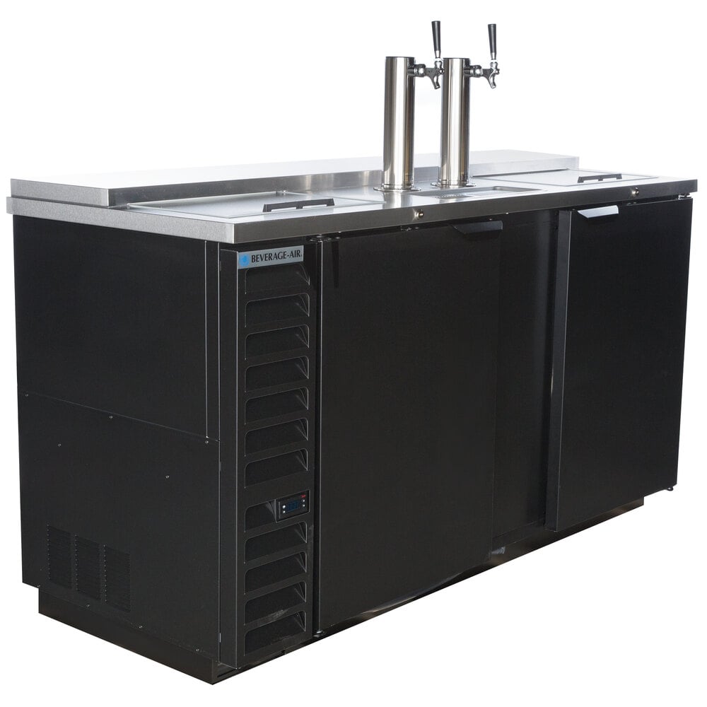 BeverageAir DD68HC1CBALT 2 Single Tap Club Top Kegerator Beer