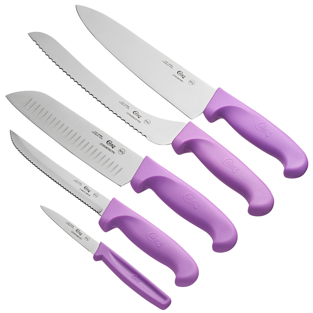 Choice 5Piece Knife Set with Purple Handles