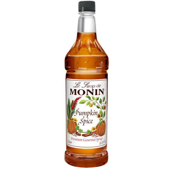 Monin Premium Pumpkin Spice Flavoring Syrup 1 Liter