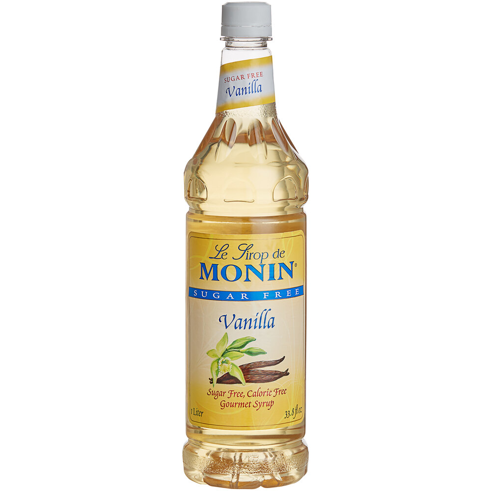 Monin Sugar Free Vanilla Flavoring Syrup 1 Liter