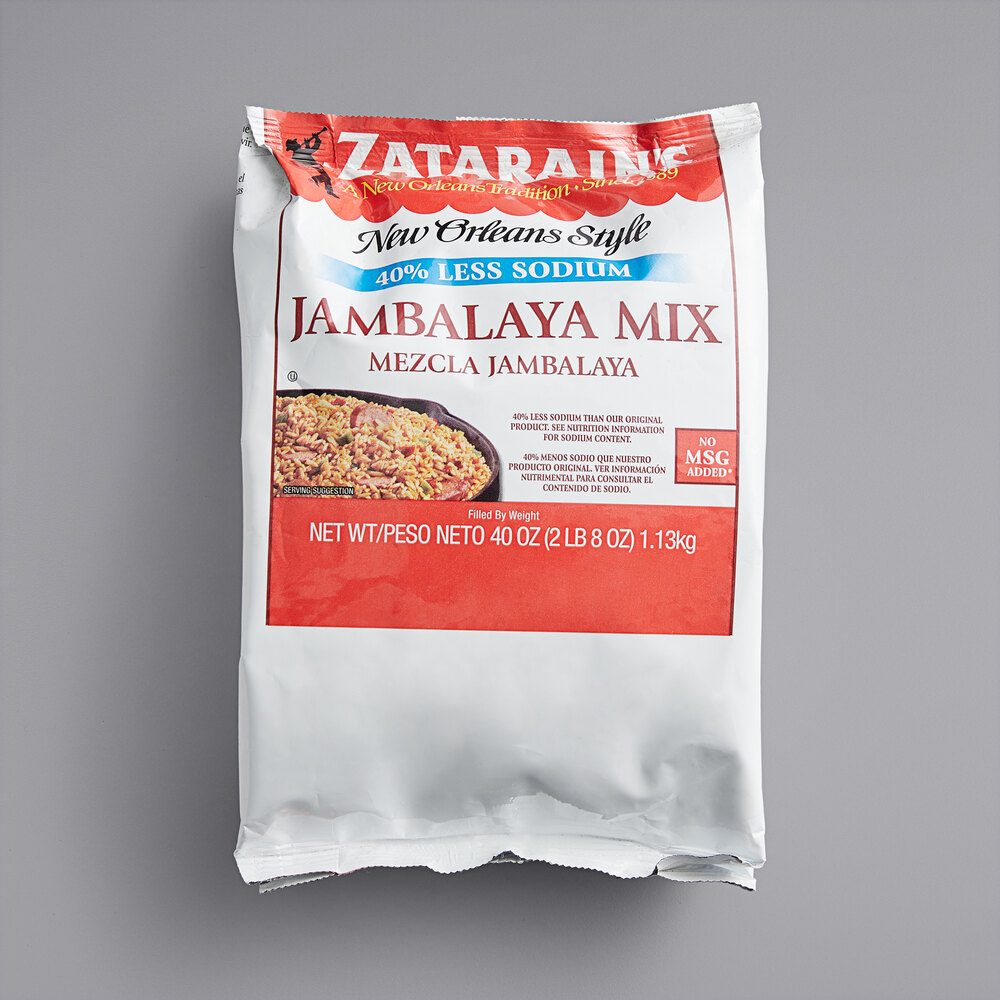 Zatarain's 40 oz. Reduced Sodium Jambalaya Mix 6/Case