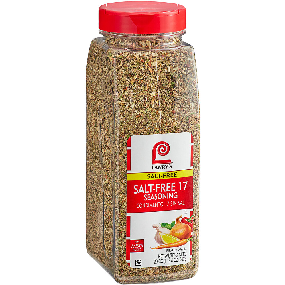  Lawry's Salt Free 17 Seasoning, 20 oz - One 20 Ounce Container  of 17 Seasoning Spice Blend Including Toasted Sesame Seeds, Turmeric, Basil  and Red Bell Pepper for Seafood Poultry