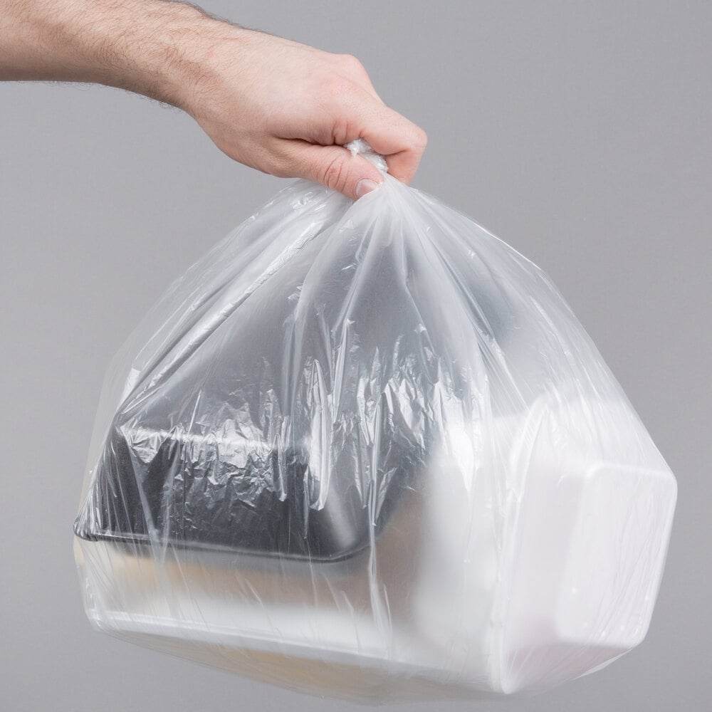 Janisan HDR2424-6-BLK High-Density Mini-Roll Black Trash Bags