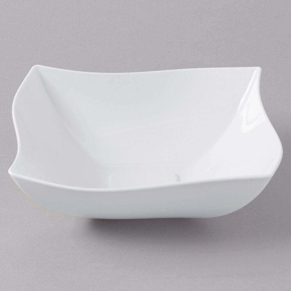Fineline Wavetrends 128WH White Plastic Serving Bowl 128 oz. 25/Case