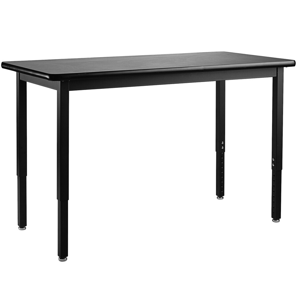 National Public Seating SLT33672H 36" x 72" Height Adjustable Black