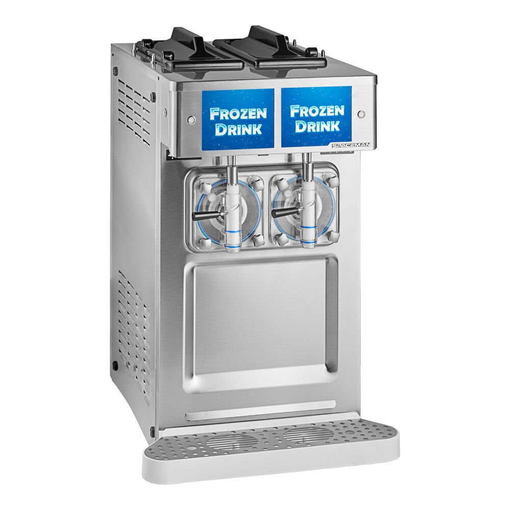 Spaceman 6455C 2 Bowl Slushy / Granita Stainless Steel Frozen Drink Machine 115V