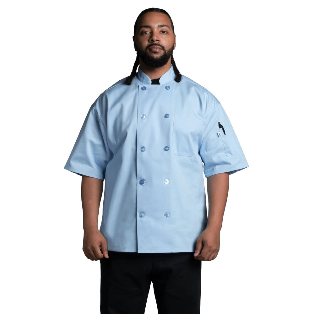 Uncommon Threads Delray Chef Coat with Mesh Short Sleeve 5.25