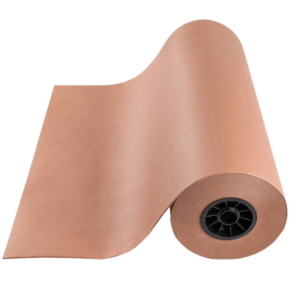 Lavex 24 x 700' 40# Pink / Peach Void Fill Packing Paper Roll